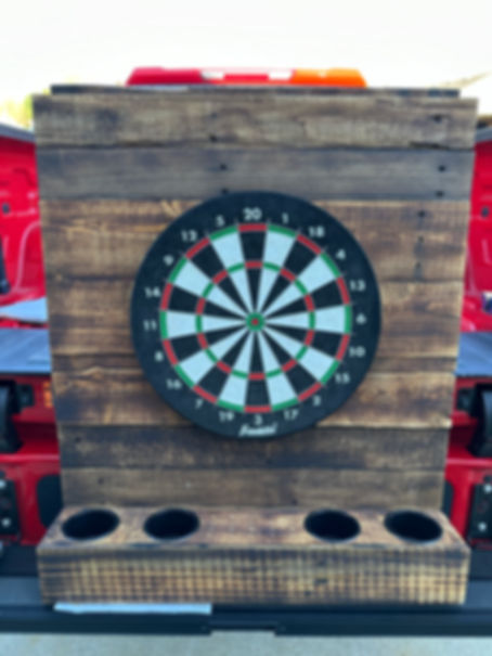 Custom made pallet dart board