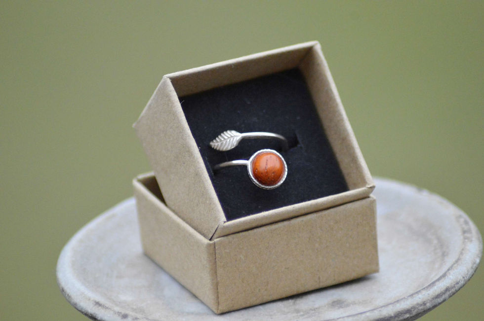 Miniature : Bague argent et bois de padouk
