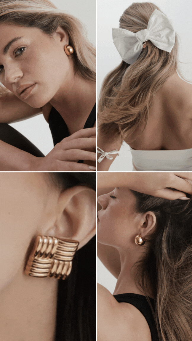 White Beige Aesthetic Minimalist Photo Collage Zoom Effect Instagram Reel