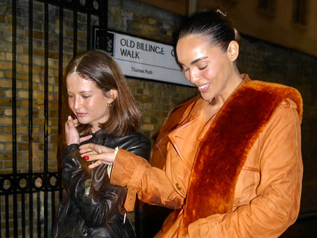 Sandra Shehab and Ruby Lyn Leaving Burberry Show LFW Feb 2026