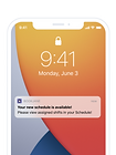 BookJane mobile app showing available schedule on an iPhone