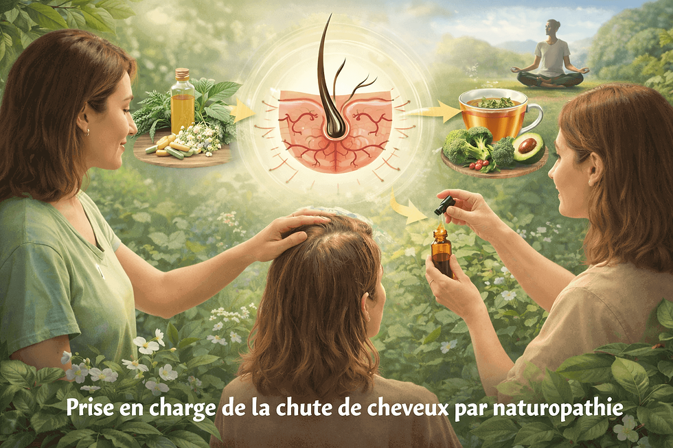 chute de cheveux chez la femme et naturopathie