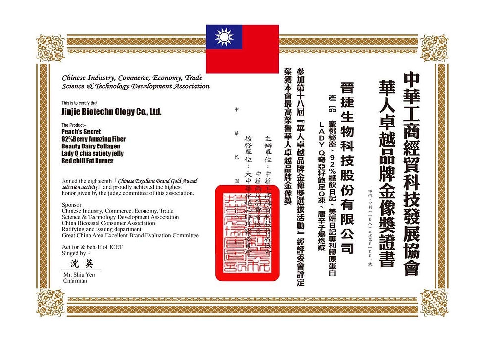 2020年第十八屆  華人卓越品牌金像獎