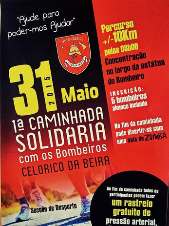 1ª Caminhada Solidária vai apoiar os Bombeiros Voluntários de Celorico da Beira