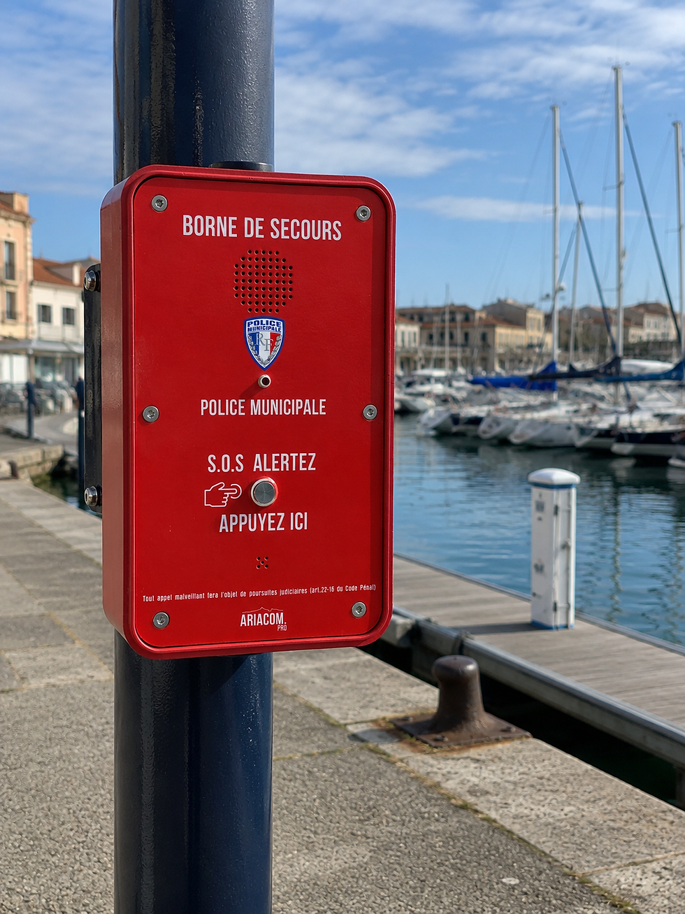 Borne d'appel d'urgence police municipale port