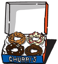 box of 4 churronut illustration
