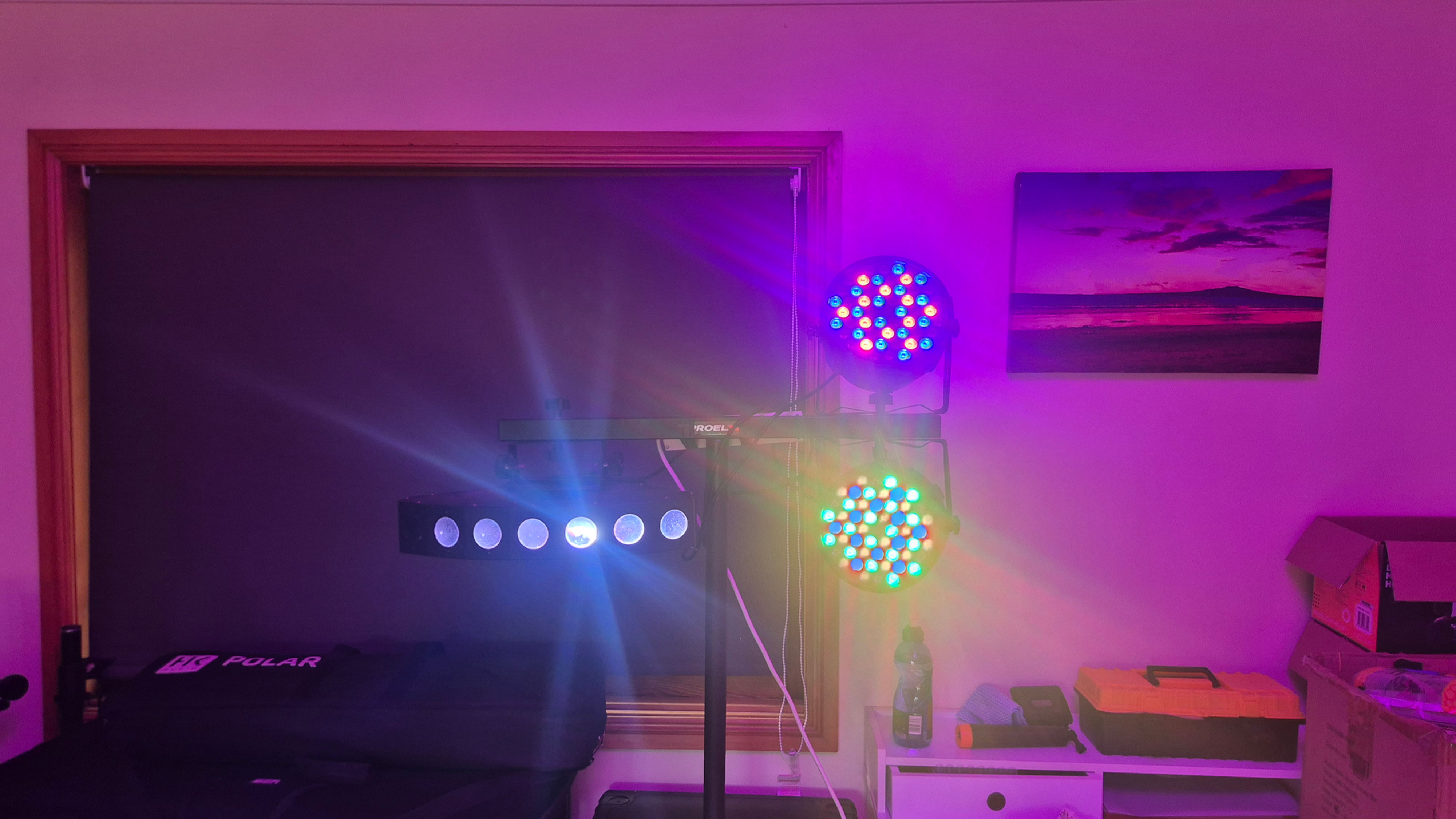 Party Light Hire - LED 7 Spot & 2 Spotlights