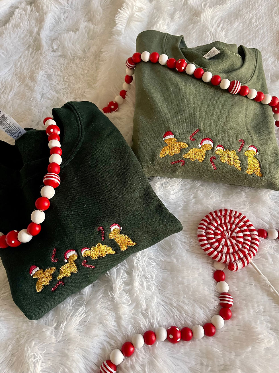 Thumbnail: Dinosaur Nugget Christmas Sweatshirt