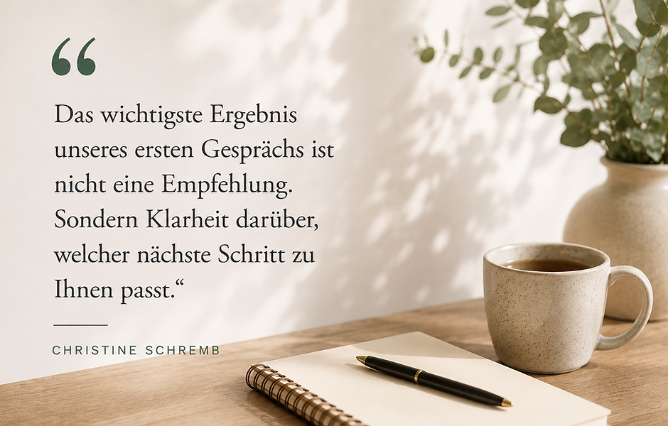 Zitat von Christine Schremb über Geldanlage und persönliche Entscheidungen.