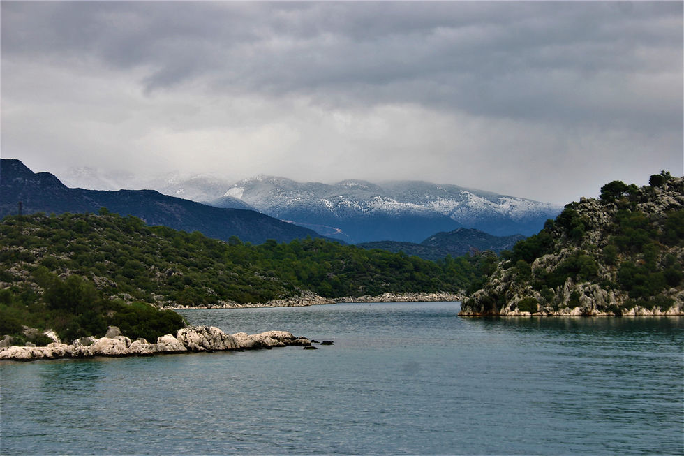 Snow on Aladag, behind Demre in Lycia