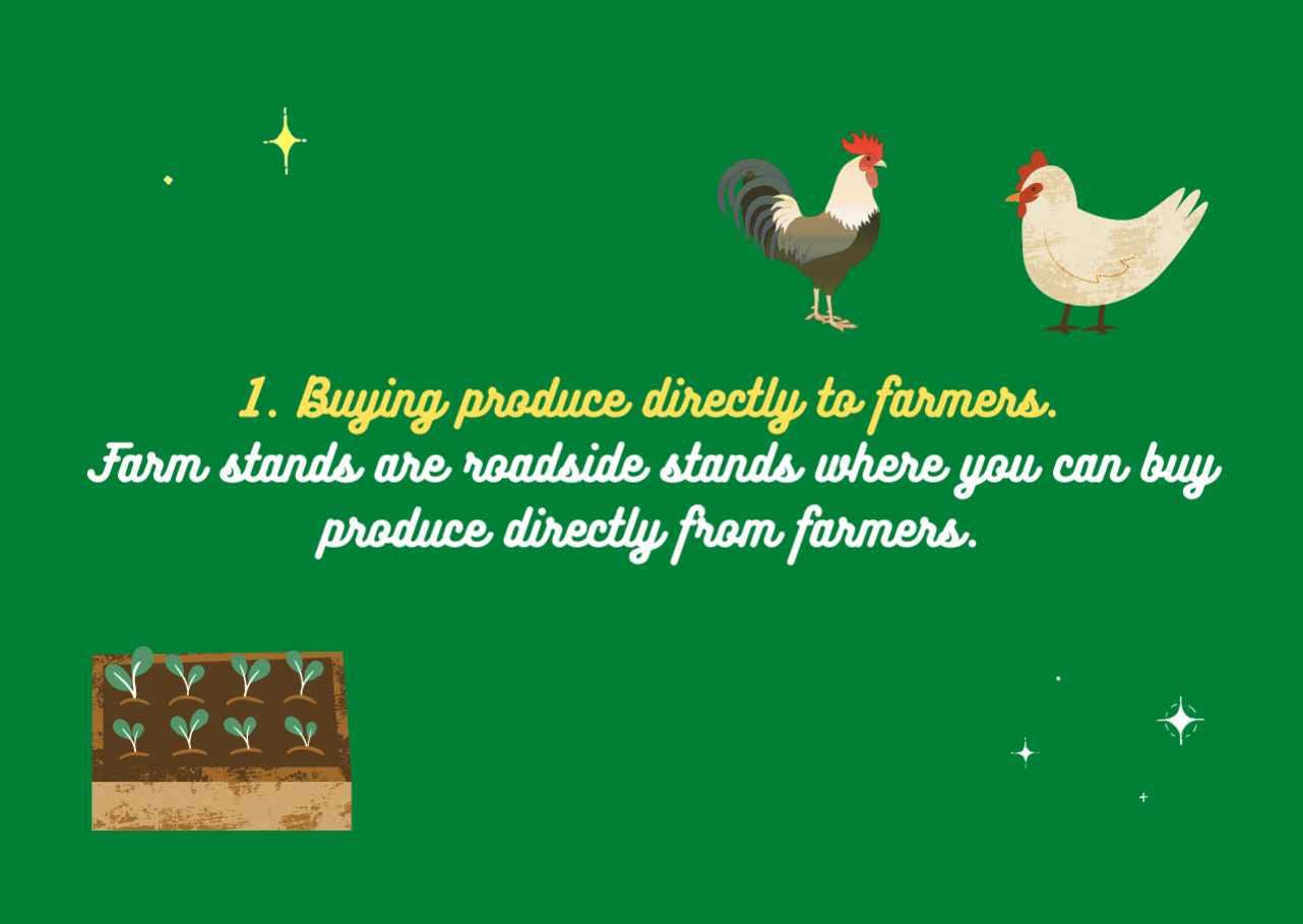 1. Buying produce directly to farmers