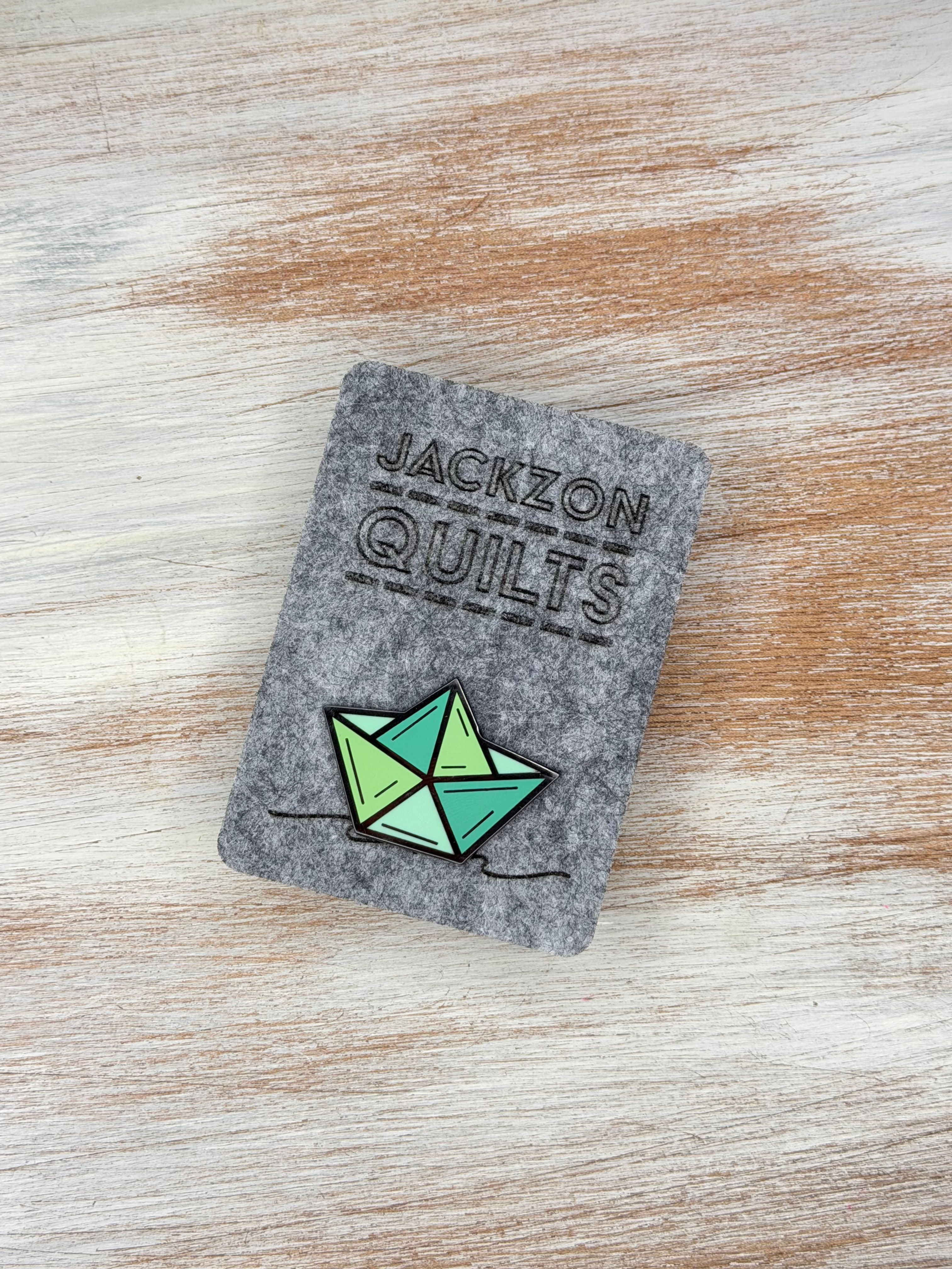 Limited Edition JackZon Quilts enamel pin
