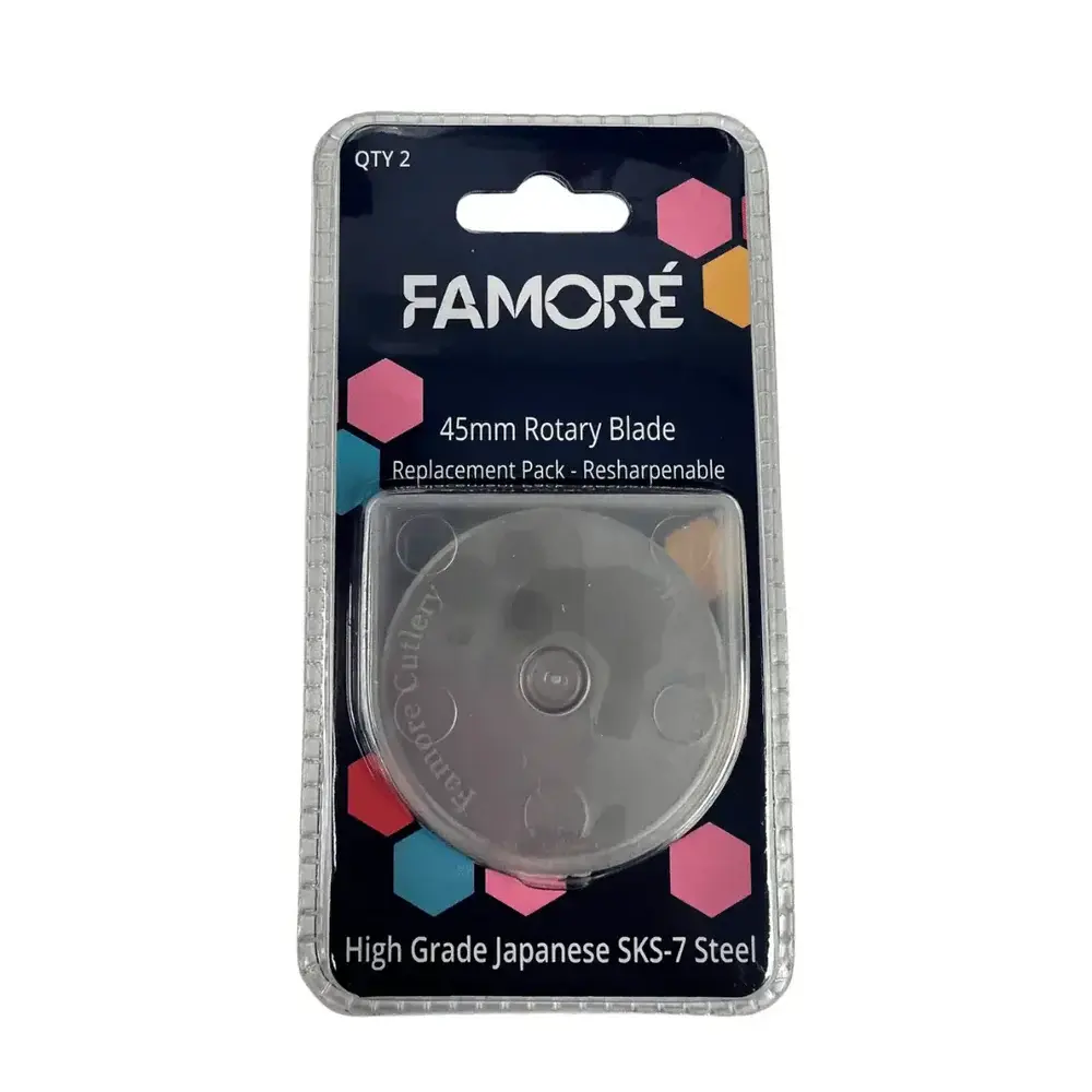 Famoré 45mm Rotary Cutter Replacement Blades - 2 Pack