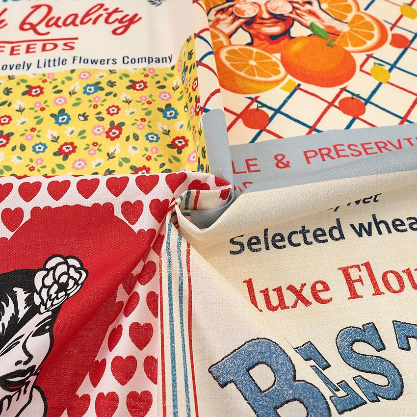 Thumbnail: Lovely picnic label & feed sack panel