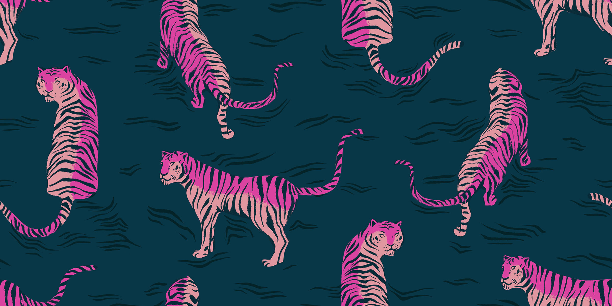 Ruby Star - Poolside too - Tigers 100% cotton fabric 110 cm wide
