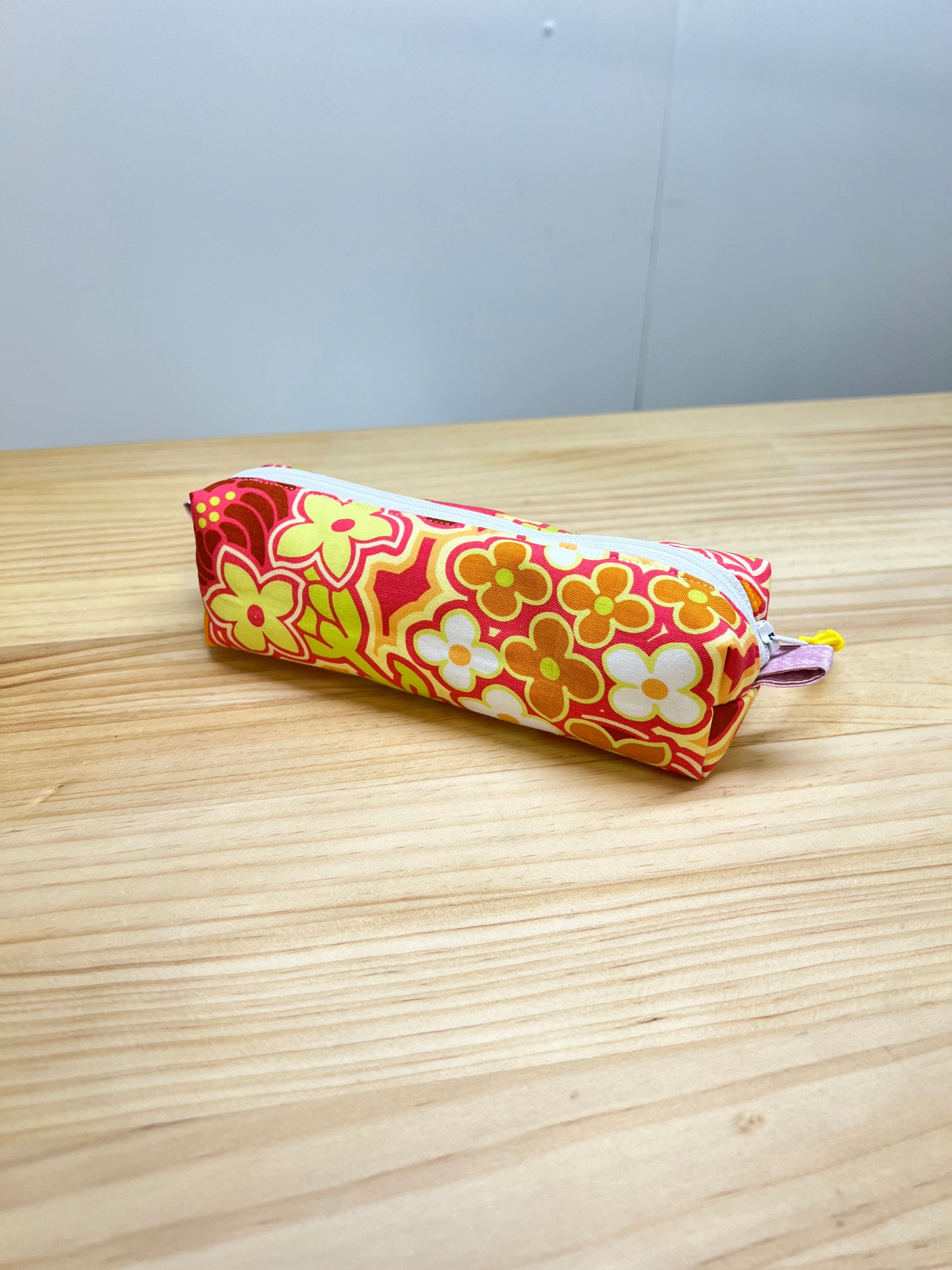 Varushka Pencil case -Bold retro vibes print