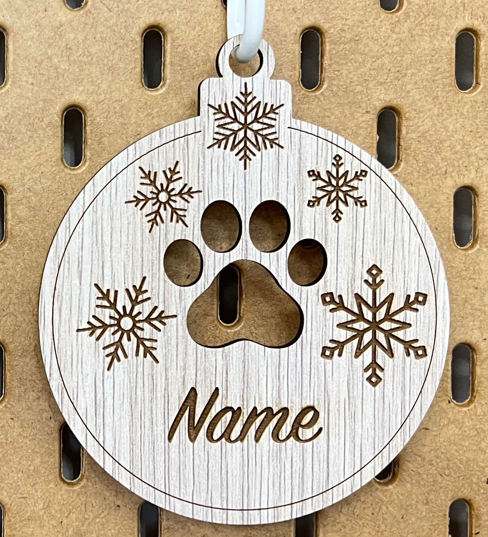 Thumbnail: Custom pet paw Deco Bauble