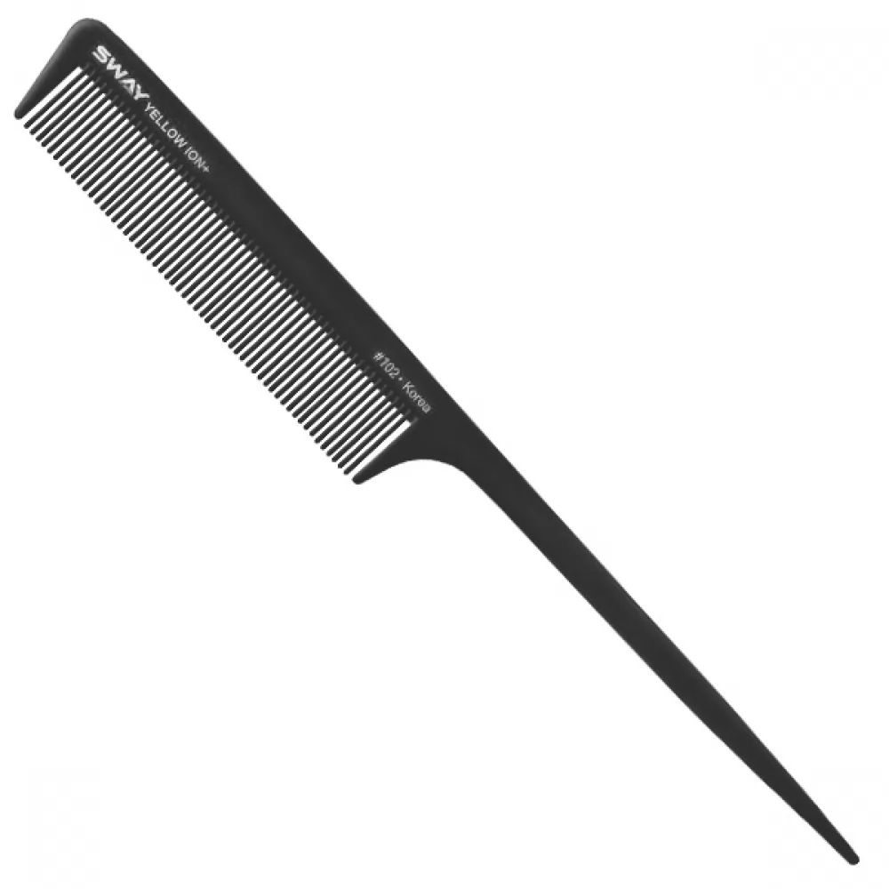 Гребінець зі шпикулем Sway Black Comb Ion+ 102