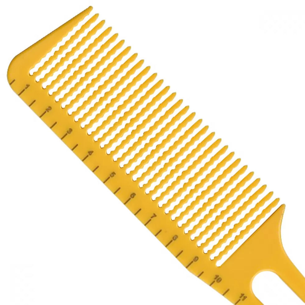 Прев'ю: Гребінець з ручкою і хвилястими зубцями Sway Yellow Comb Ion+ 011