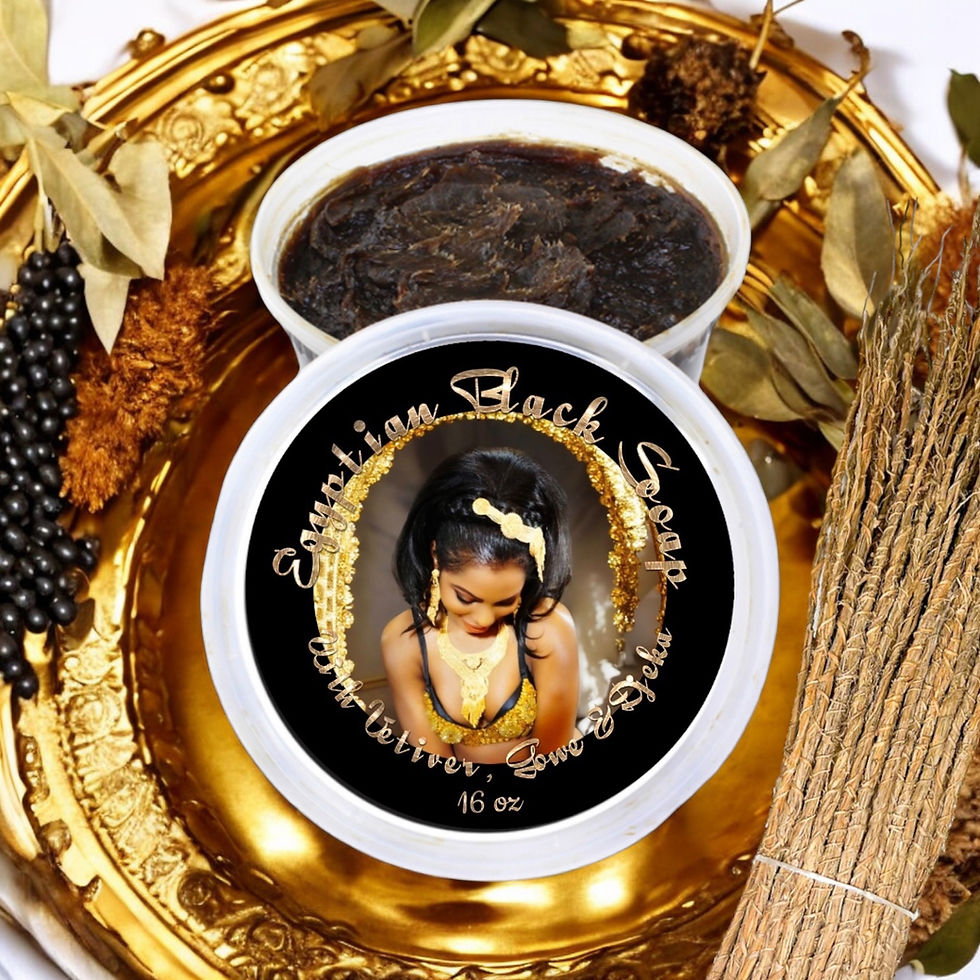 Egyptian Black Soap Paste with Vetiver Root, Gowe and Djeka, Sonassa Thomas