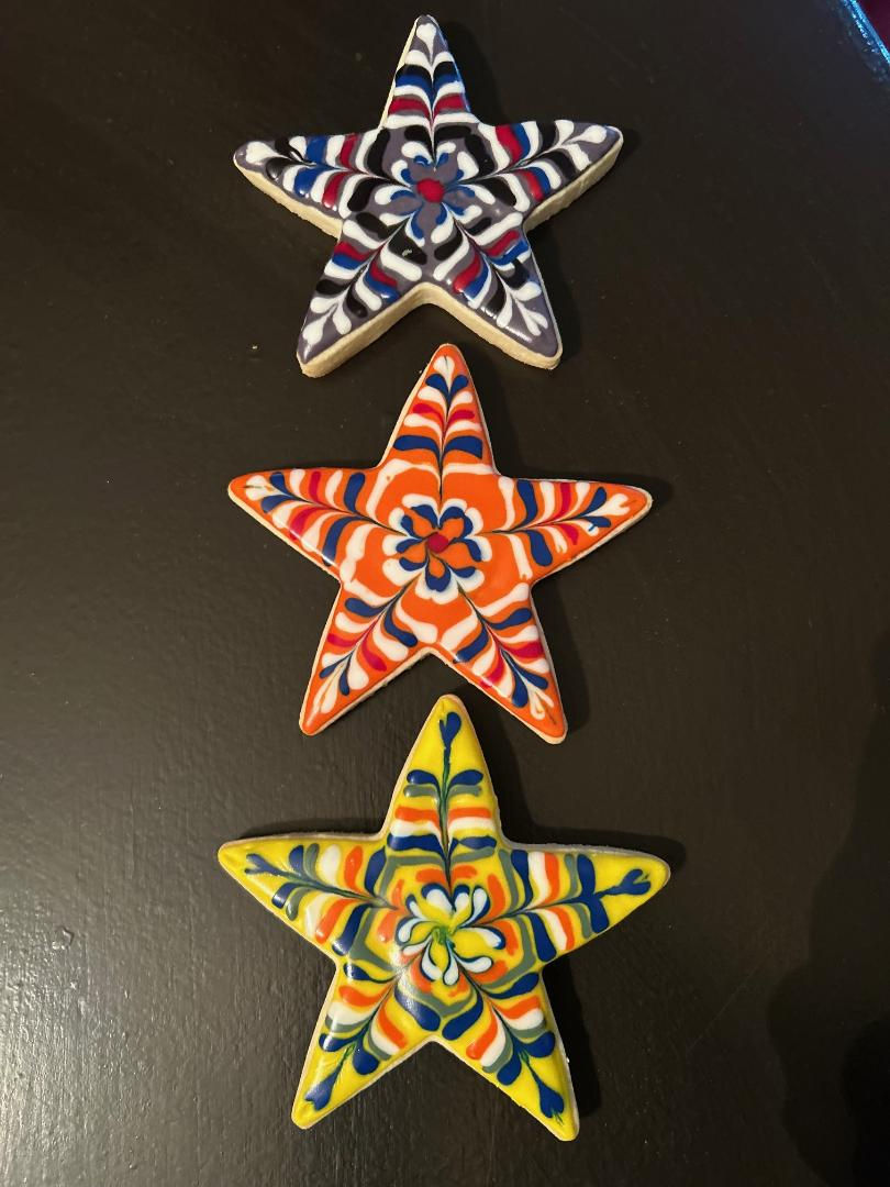 Designer Star Shaped Sugar Cookie
