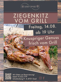 Ziegenkitz vom Grill