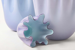 Fazzoletto vases in Lilla Menta