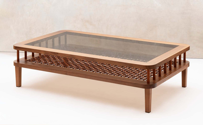 Toiles de Noyer coffee table by Rabitti 1969