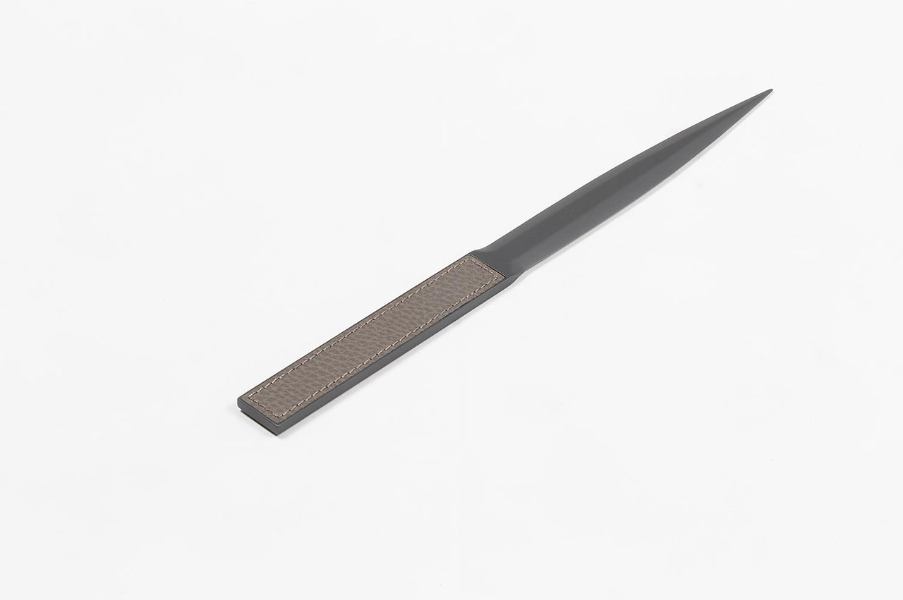 Curzio letter opener with leather inlay