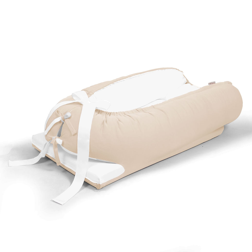 Pack mini colecho oso Kaligo Maternidad Arena/Blanco