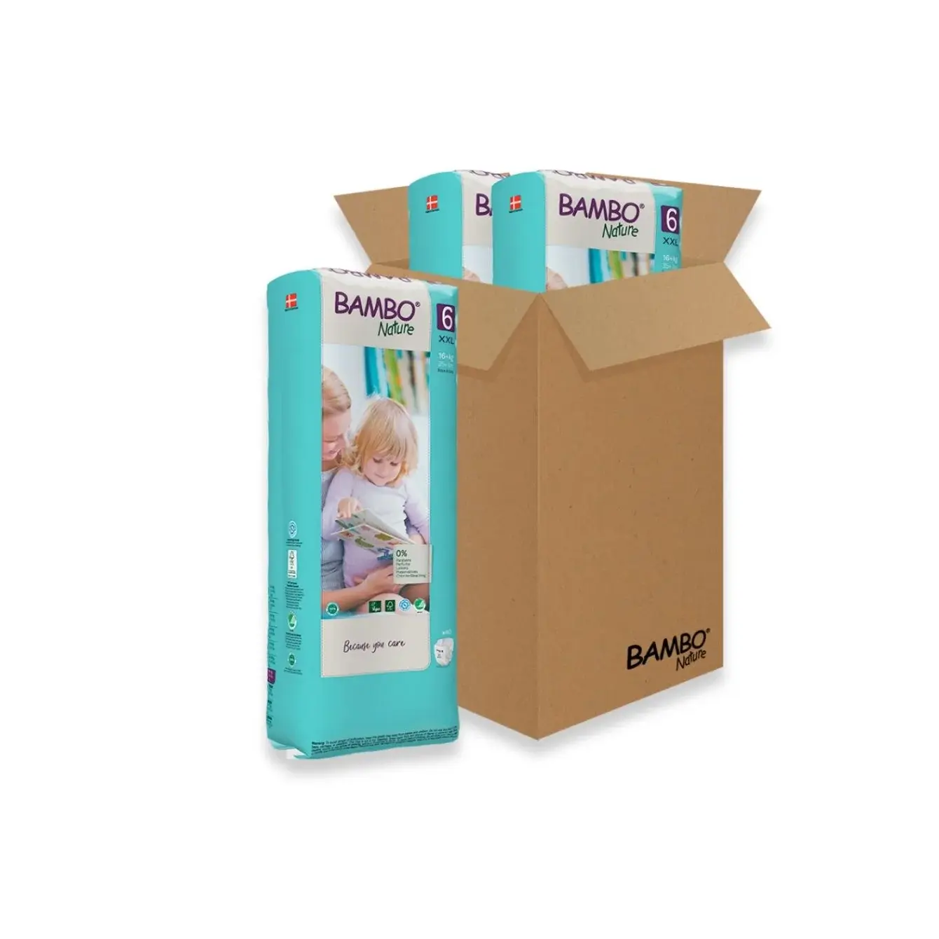 Bambo Nature Pañales Talla 6 - 120und
