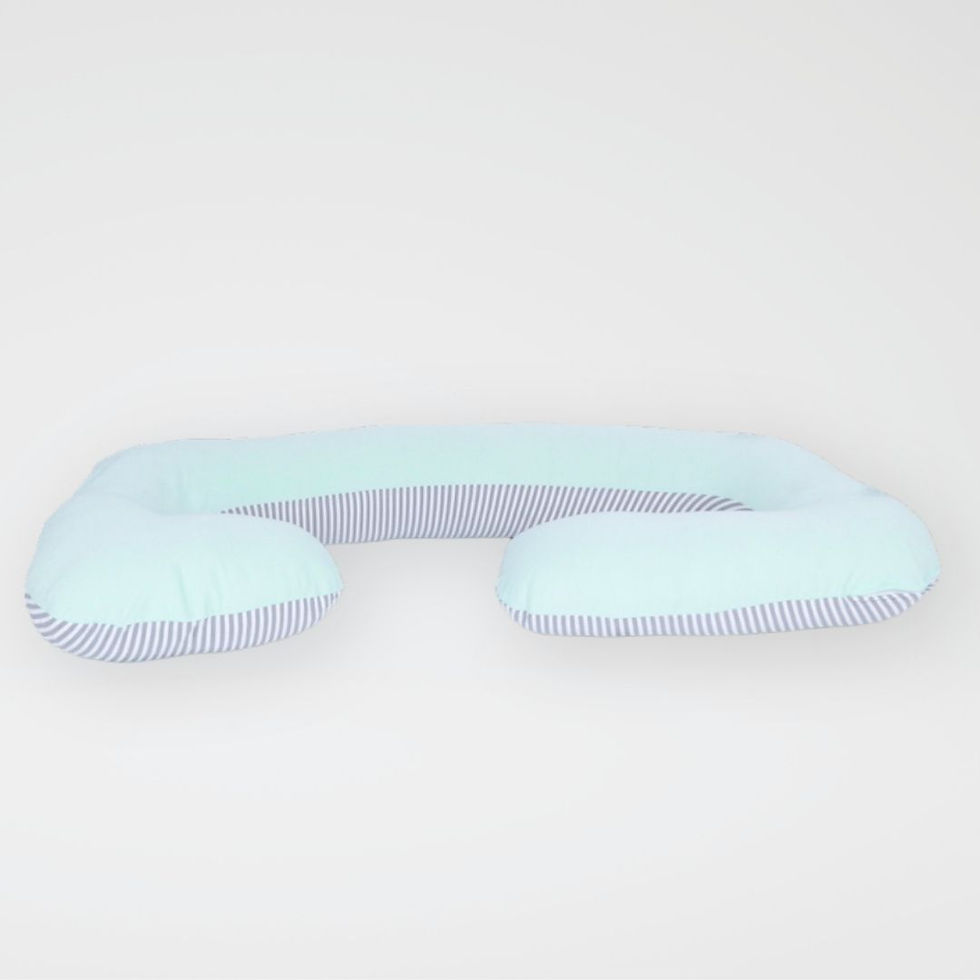 Cojin Multifuncional - Verde Agua/Rayas