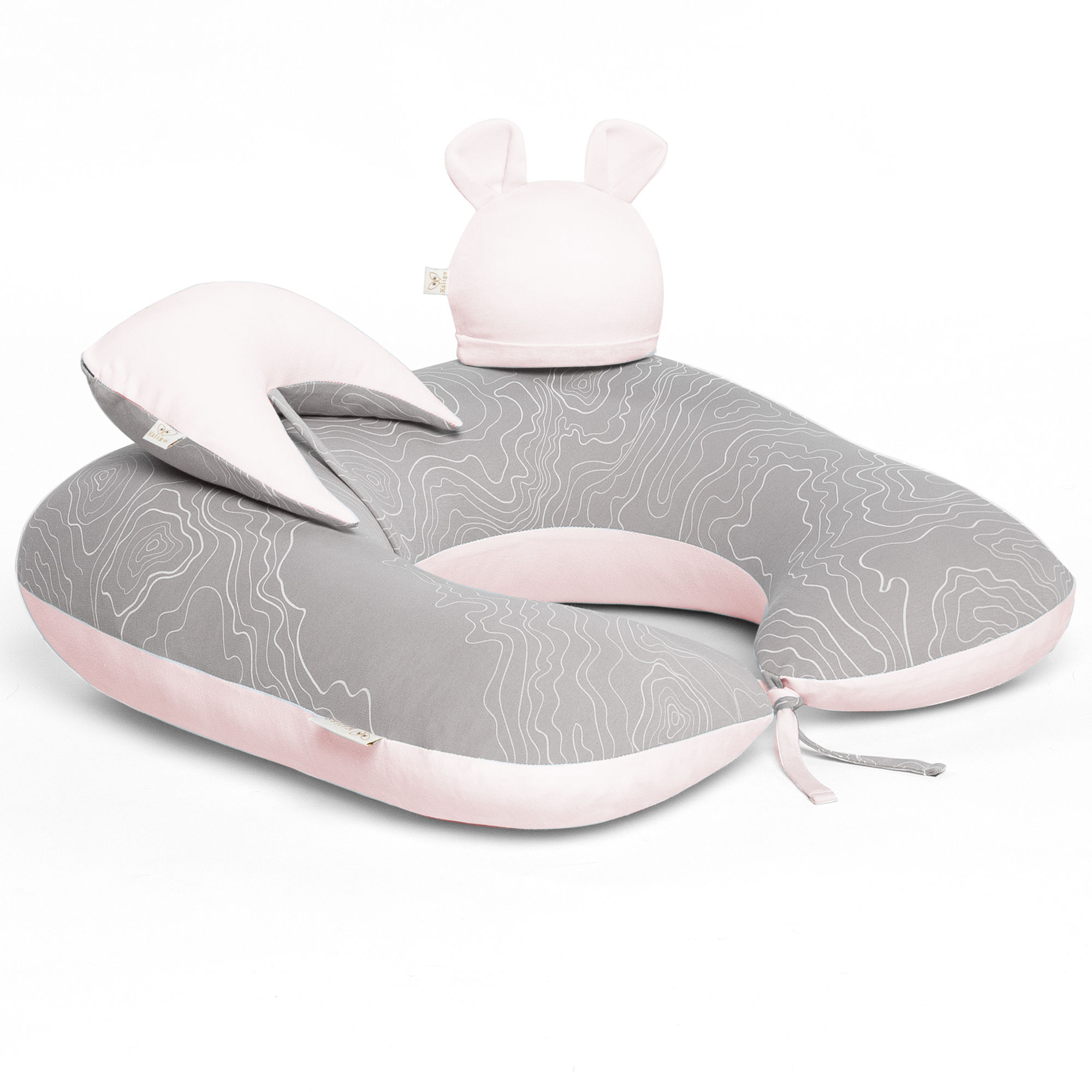 Pack dona Kaligo maternidad Mali gris/Rosa pastel