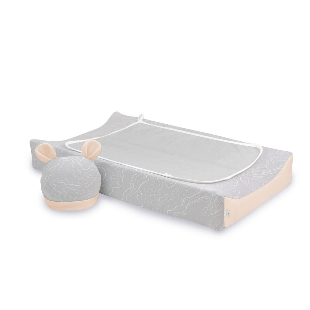 Pack cambiador hipoalergénico 70x40 Kaligo maternidad Mali gris/Arena
