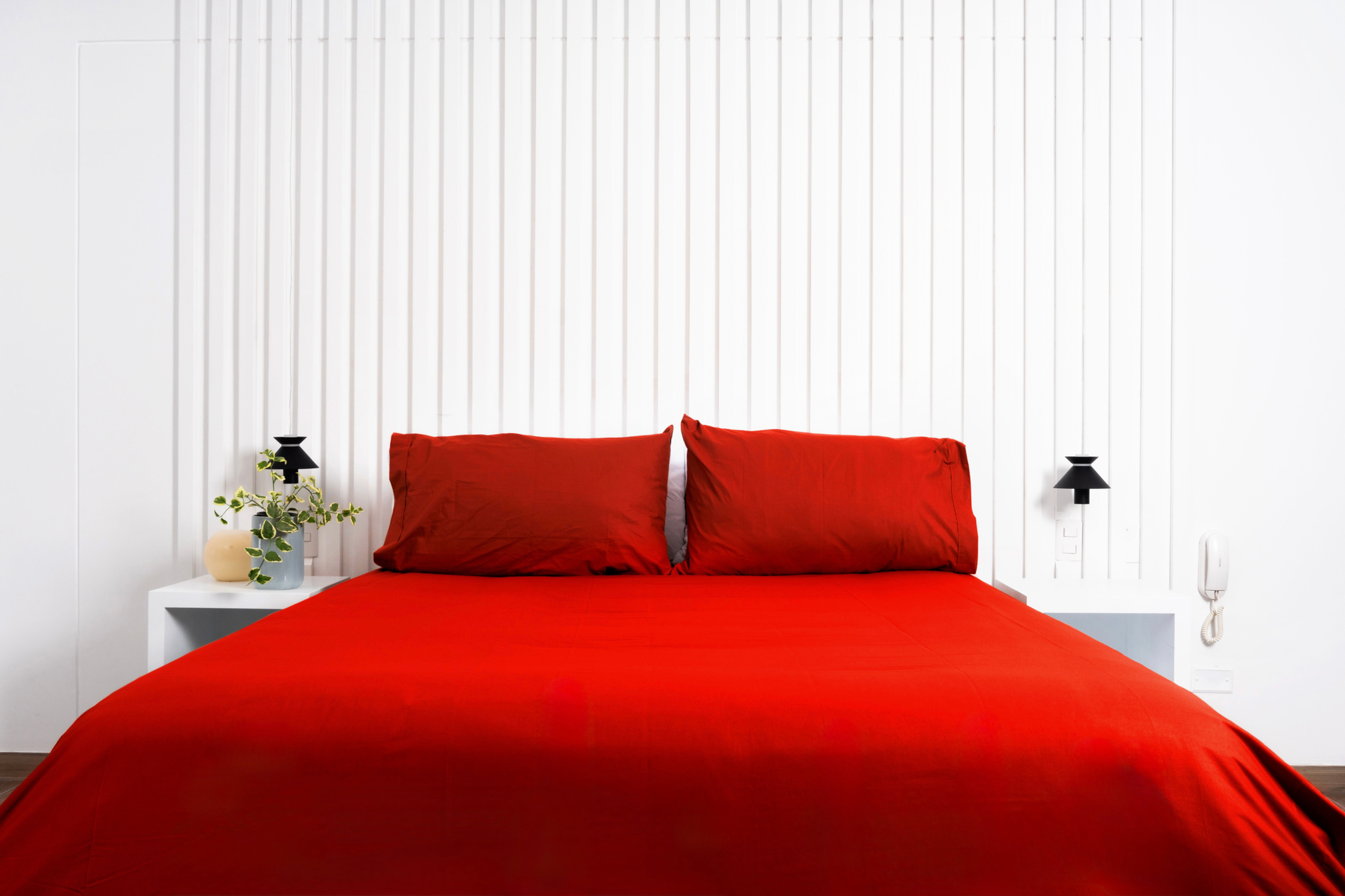 Set de sábanas Rojo 1.5 plazas 100% Algodón