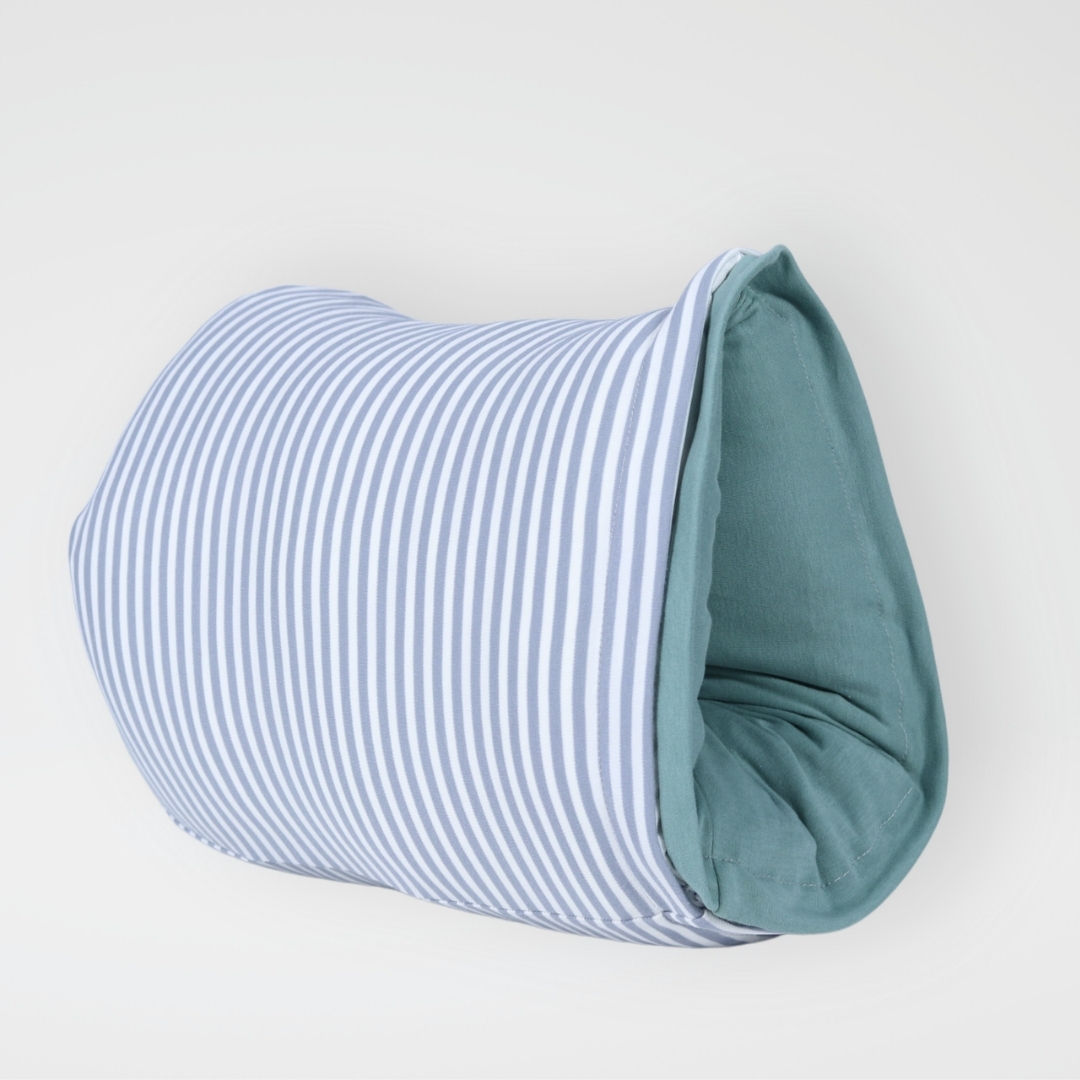 Cojín Brazo Verde Cemento/Rayas