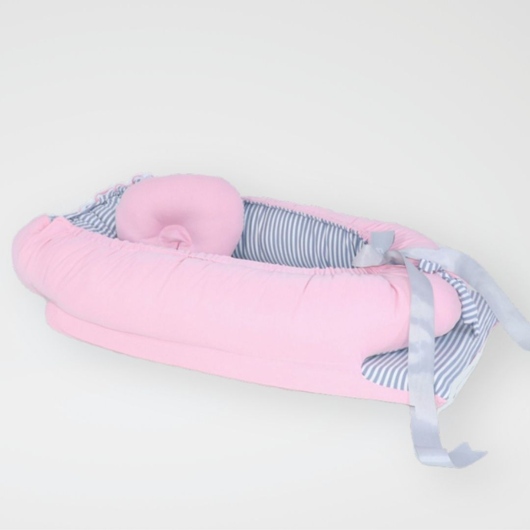 Nido Colecho Reversible - Rosado/Rayas