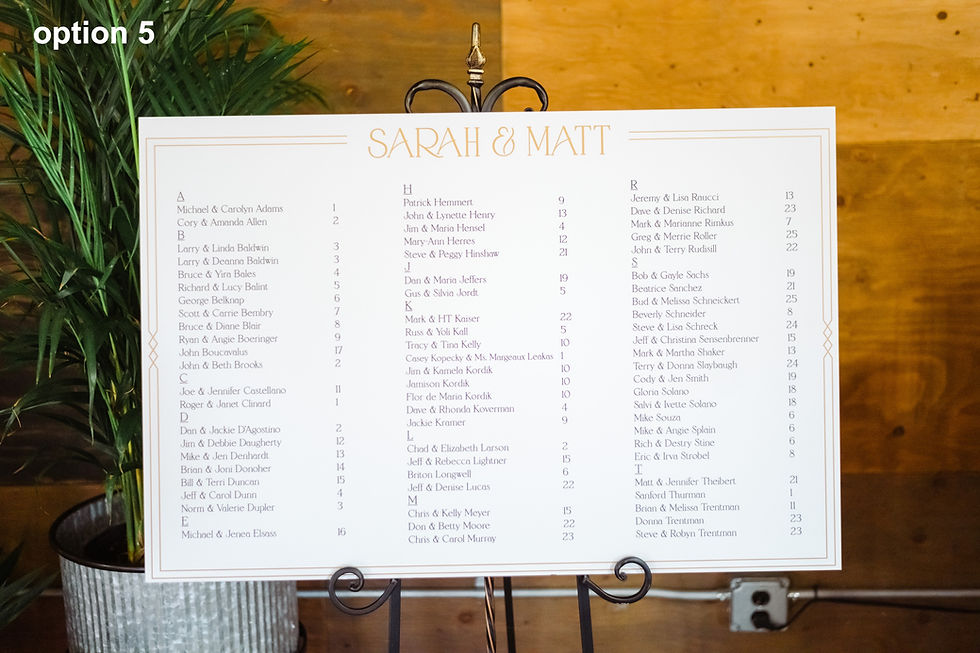 Thumbnail: Foam Board Seating Chart
