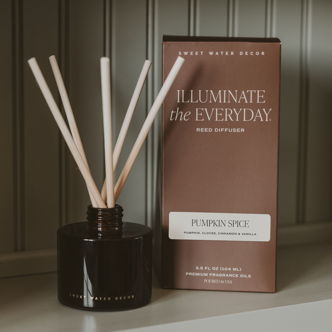 *New* Sweet Water Decor Pumpkin Spice Reed Diffuser - Fall Decor & Gifts