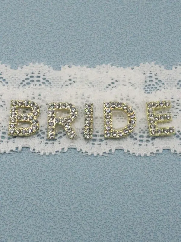Thumbnail: Rhinestone Bridal Garter Belt