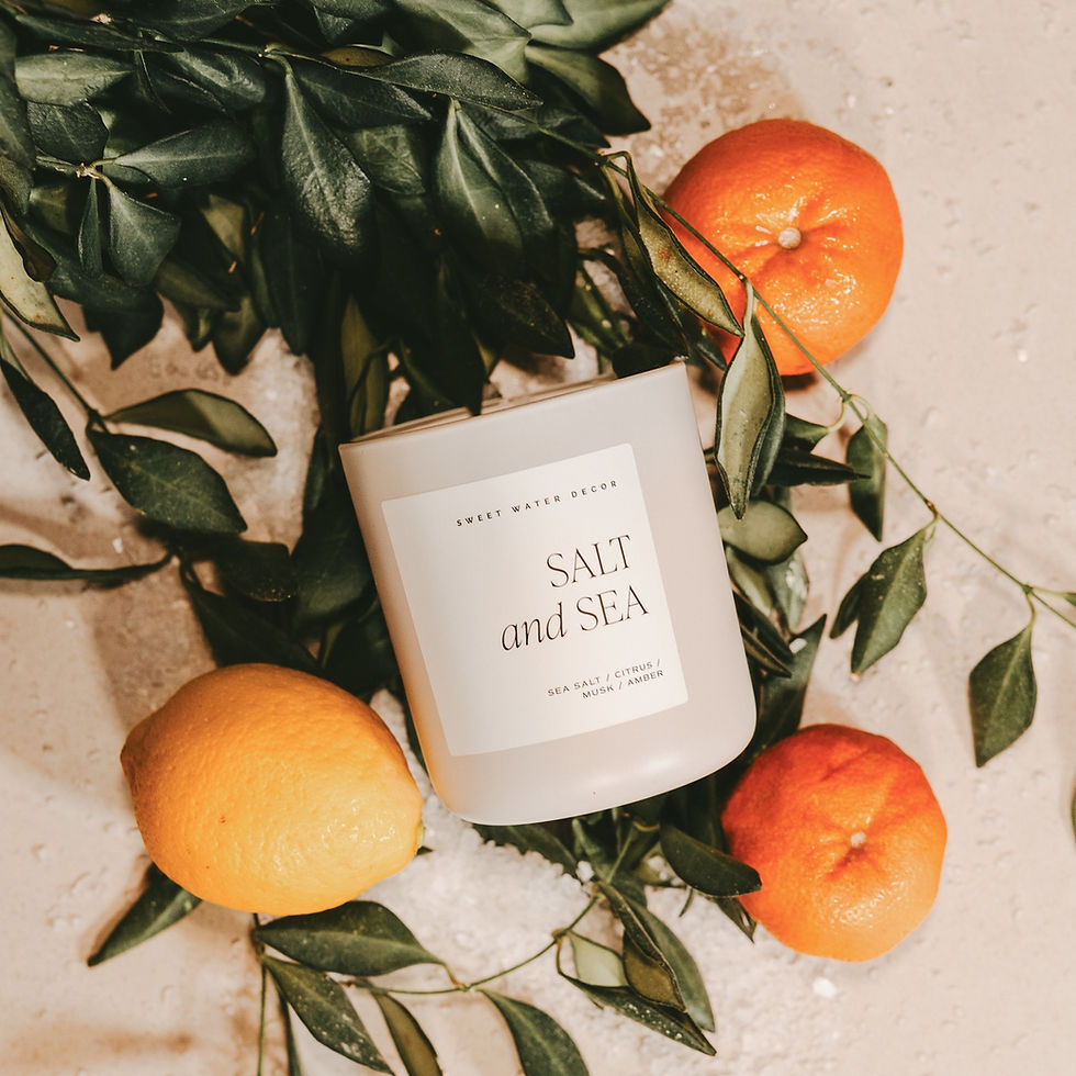 Thumbnail: Sweet Water Decor Salt + Sea 15 oz Soy Candle