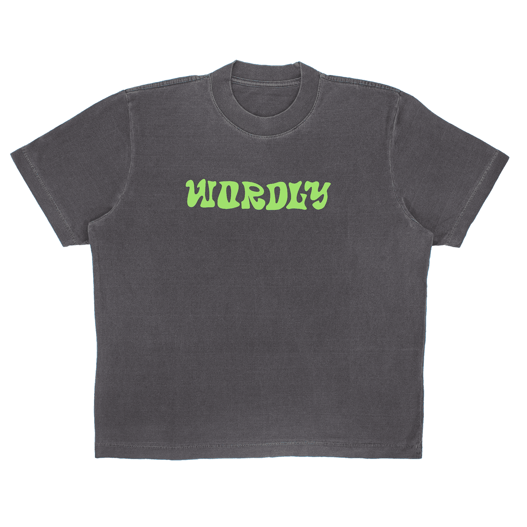 Camiseta "Flores de Novo" - (Preto estonado com verde)