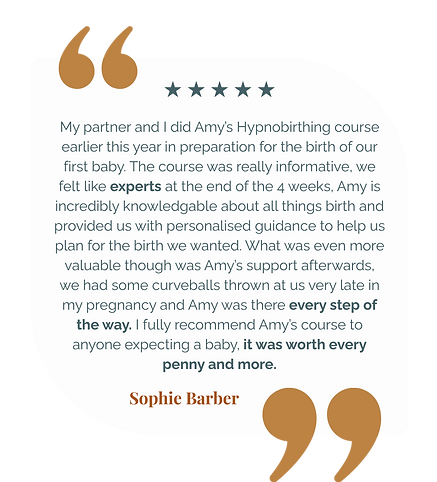 Amy is worth her weight in gold — twice over! She’s the warm, reassuring presence every wo