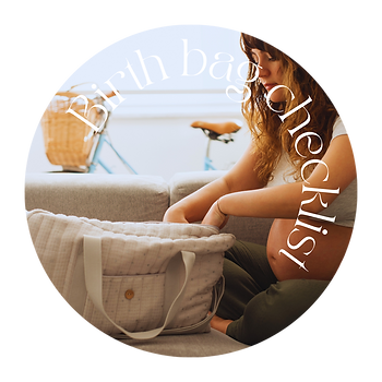 woman packing birth bag