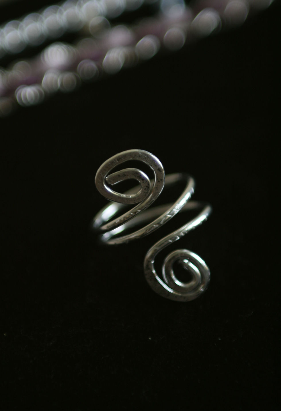 Anello spirale color argento