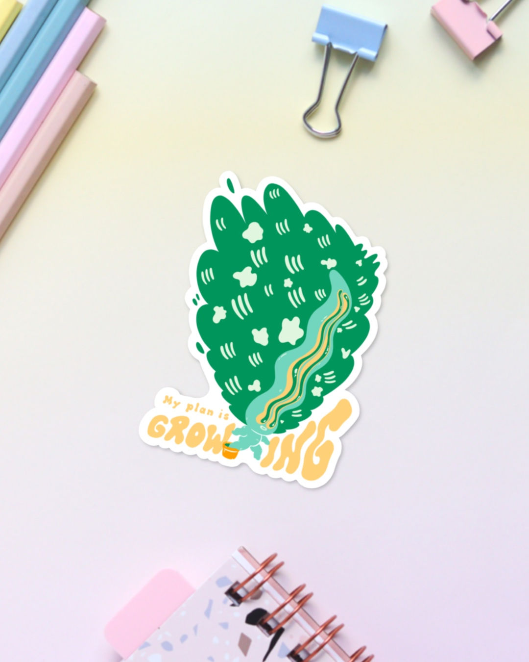 My Plan Is Growing Sticker