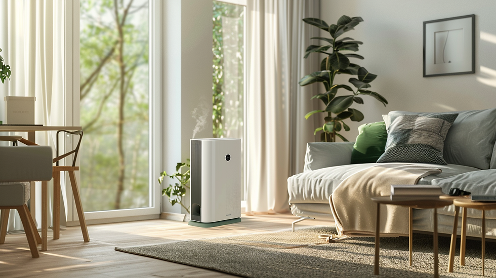 Daikin ilmanpuhdistin makuuhuoneessa