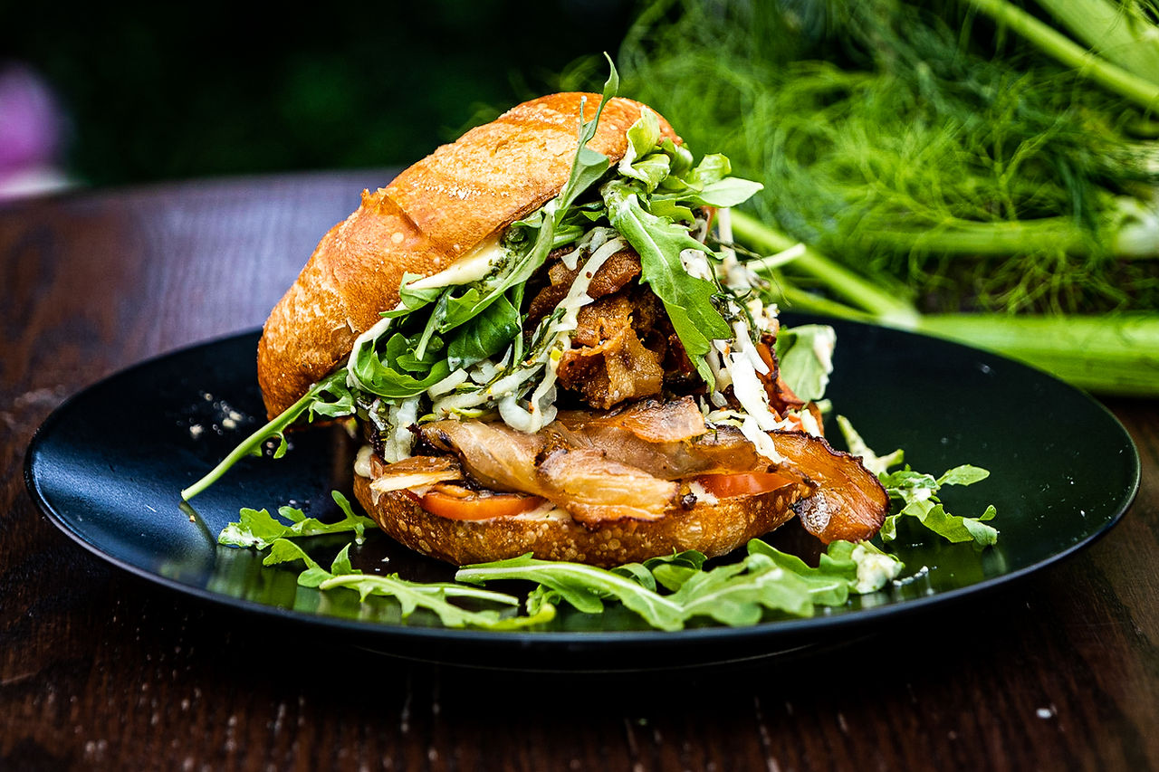 Beef Sandwich with Lettuce food menu photo