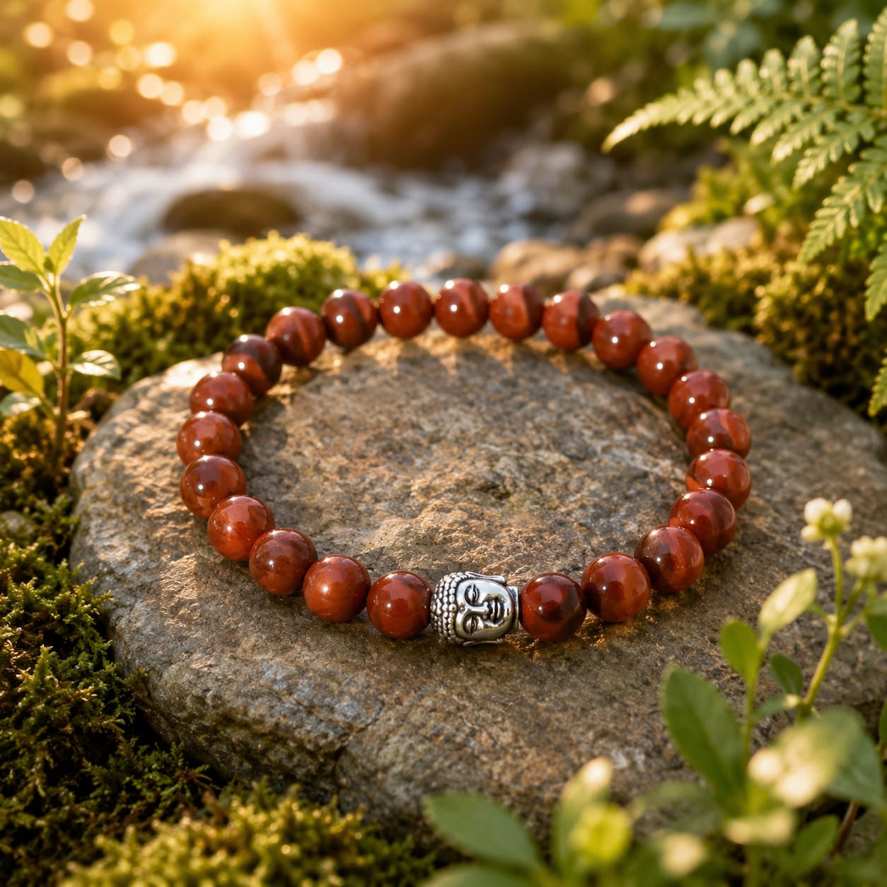 Bracelet Jaspe rouge Ancrage