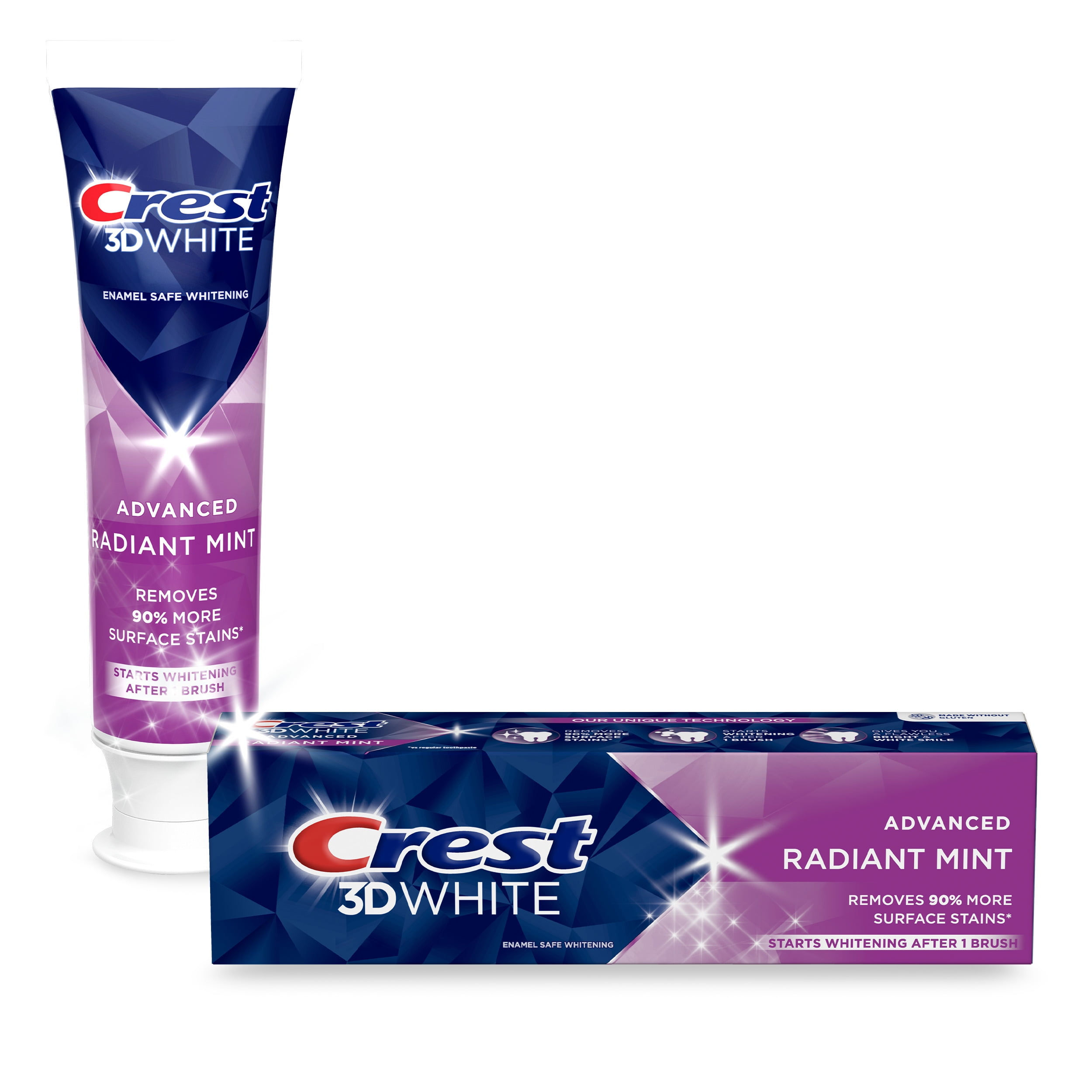 Crest 3D White Radiant Mint, Teeth Whitening Toothpaste, 3.8 oz
